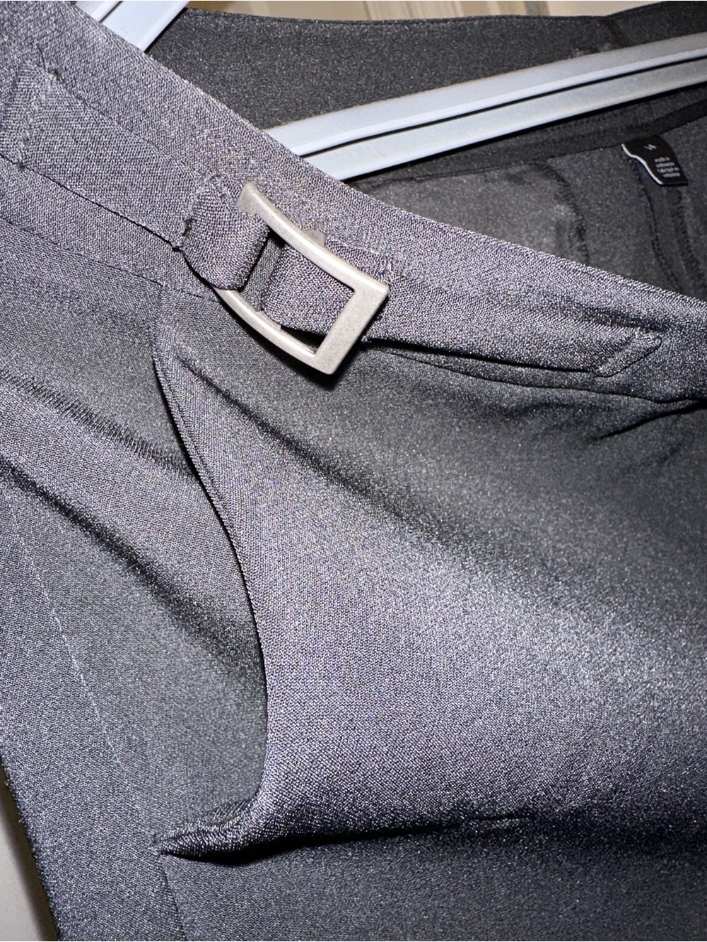 NWT Halogen Black Buckle Waist Tailored Ankle Pants Size 14 - Picture 4 of 7